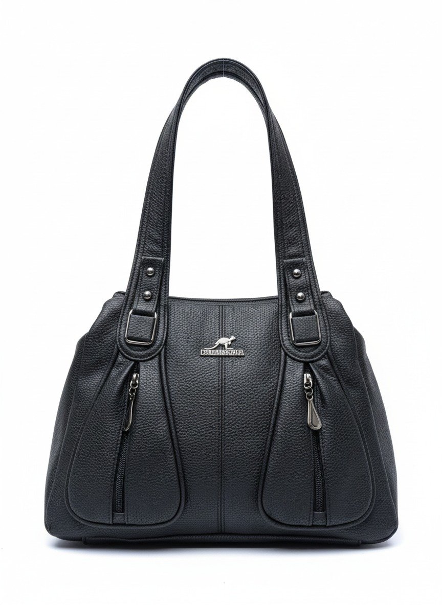 5 zipper shoulder bag